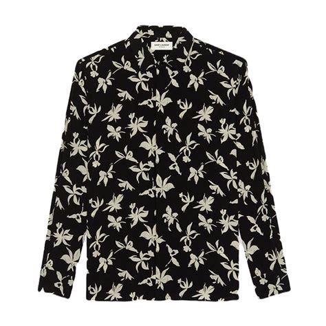 ysl flower shirt|ysl formal shirts.